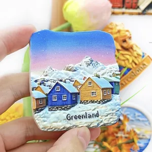 Imanes 3D para Refrigerador de Groenlandia, América del Norte, Recuerdo Turístico, Colección de Pegatinas Magnéticas para Refrigerador, China Continental - Product Image 2