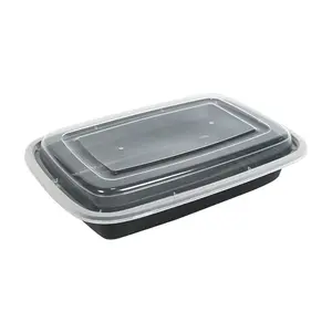 Boîte à déjeuner en plastique à emporter conteneurs alimentaires boîte à bento en plastique conteneurs jetables avec couvercles pour aliments