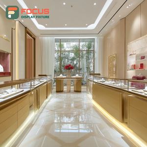 High Visibility Jewelry Store Interior Display Wood Frame Jewelry Shop Display Cabinet - Product Image 1