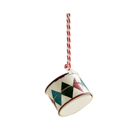 Décorations de Noël nordiques : Gongs et tambours peints, pendentifs en fer forgé, ornements de bureau, décorations pour sapin de Noël