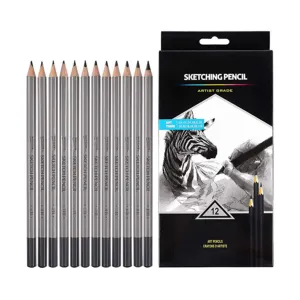 Worison 12pcs lápices de dibujo grafito dibujando lápices profesional Sketch de la escuela lápices para dibujo arte suministros - Product Image 1