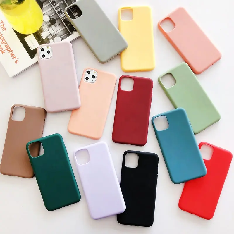 1.55mm Candy Colors Soft TPU Mobile Cover for iPhone 12 for iPhone 12 Pro Cases