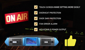 ホットセール 2000ワット 2KW <span class=keywords><strong>FM</strong></span>送信機 タッチスクリーン式 放送用機器 - Product Image 4