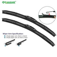 YOUNGLOOK - Escobillas Limpiaparabrisas sin Estructura para Mazda Roadster - Compatibilidad Universal - Limpiaparabrisas Delanteros YL-17C (Venta al por Mayor)