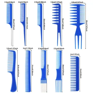 Pacotes de 10 Dentadas Cauda Escolha Plástico PP Beard Styling Escova De Cabelo Salão Profissional Escova de Cabelo Combs Set