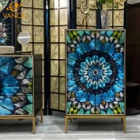 Meuble de rangement moderne de luxe pour salle à manger et salon, en bois laqué brillant, style élégant et moderne