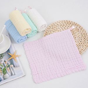 Ensemble de serviettes en coton absorbant carré à 6 couches en mousseline de coton pour bébé, serviette de bain, débarbouillette - Product Image 1