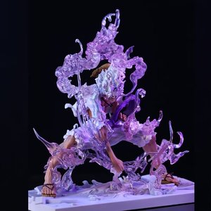 Novità 2025 Action <span class=keywords><strong>Figure</strong></span> Anime di Alta Qualità <span class=keywords><strong>One</strong></span> <span class=keywords><strong>Piece</strong></span> Monkey D. Luffy Nika Gear 5 Modello con Due Teste Intercambiabili da Collezione - Product Image 4