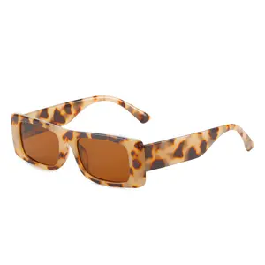 XY13044-gafas de sol rectangulares de Estilo vintage para mujer, anteojos de sol femeninos con estampado de leopardo y animal, coloridas