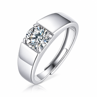 Bagues de fiançailles de luxe en argent sterling 925 avec diamant Moissanite, ajustables, pour mariage et soirée, meilleur cadeau