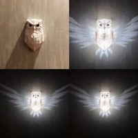 Applique murale moderne hibou aigle oiseau forme projecteur atmosphère applique lumières 3d impression corps décor à la maison Animal interrupteur Lustre
