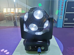 회전 축구 빔 이동 헤드 라이트 12X20W RGBW 풀 컬러 LED 무대 효과 무한 회전 DJ 디스코 파티 조명 - Product Image 4