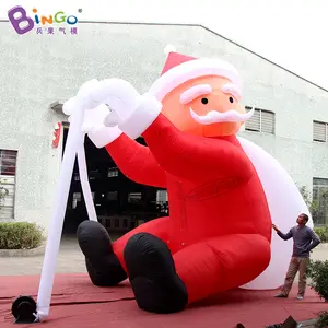 Grande Décoration Gonflable de Noël en Plein Air, Père Noël Gonflable Géant avec Canne