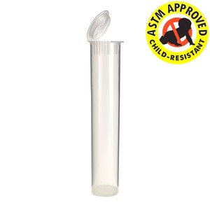 <span class=keywords><strong>Tube</strong></span> supérieur en <span class=keywords><strong>plastique</strong></span> PP Pop <span class=keywords><strong>Transparent</strong></span> de 109mm Kingsize, à presser personnalisé de qualité <span class=keywords><strong>alimentaire</strong></span>, résistant aux enfants - Product Image 1