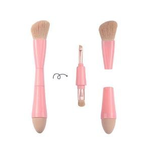 Pinceaux de maquillage multifonctionnels 4 en 1 double face à bas prix pour l'achat groupé, avec éponge, pour le voyage - Product Image 2
