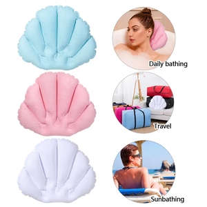 Oreiller de bain <span class=keywords><strong>gonflable</strong></span> en forme d'éventail 3 couleurs avec ventouses <span class=keywords><strong>Coussin</strong></span> de spa <span class=keywords><strong>Coussin</strong></span> de <span class=keywords><strong>baignoire</strong></span> - Product Image 2