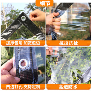 Yuanfeng PVC Rainproof Tarpaulin Transparent <b>Waterproof</b> <b>Sunscreen</b> 1x1 To 4x3 Meters For Truck Cover Outdoor Use - Product Image 3