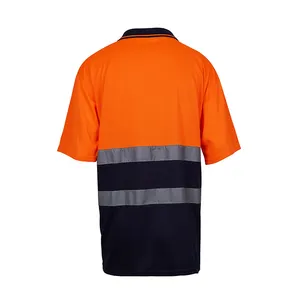 LX toptan yüksek kalite EN20471 kısa kollu Hi Vis yüksek görünürlük güvenlik Polo T shirt yansıtıcı