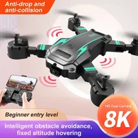 Drone à double caméra 8k Professional S6 Obstacle Avoidance Rc Helicopter Fpv Altitude Hold Foldable Mini Drone Injection Moulds