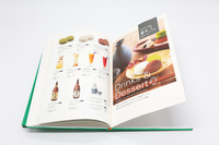 Service d'impression de livres de cuisine à couverture rigide, personnalisé, usine chinoise, Service d'impression de menus de Restaurant