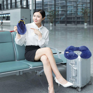 Almohada inflable para el cuello en forma de U, material de PVC de color sólido, soporte portátil y cómodo para todos los usuarios - Product Image 3