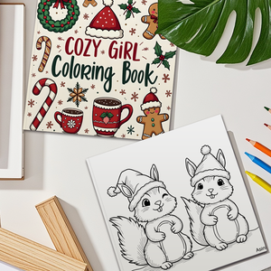 Livre de <span class=keywords><strong>coloriage</strong></span> de Noël Cosy Girl-Modèles de <span class=keywords><strong>pain</strong></span> <span class=keywords><strong>d</strong></span>'<span class=keywords><strong>épice</strong></span> et de chapeau de Père Noël Livre de <span class=keywords><strong>coloriage</strong></span> de vacances de 24 pages pour un plaisir festif - Product Image 4