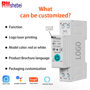 Rmshebei 1P + N wifi thông minh ngắt mạch quá dòng tự động recloser tuya/cuộc sống thông minh App 80-300V AC Din Rail núi CE/FCC 63A - Product Image 4
