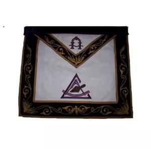 MASONIC Royal Arch Tablier en cuir brodé à la main PHP Maçonnique Regalia avec badge à coudre et fonction magnétique - Product Image 3
