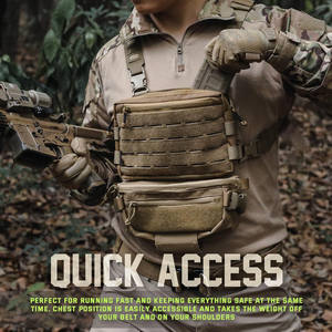 Muestra Gratis, Bolsa Táctica Deportiva Impermeable para Hombre, Bolsa de Pecho Delantera con Correa Ajustable, Chaleco para Correr - Product Image 3