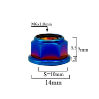 Mur Flens Titanium Warna Titanium GR2 GR5 Ukuran M4 M5 M6 M8 M10 M12 untuk As Roda yang Dapat Disesuaikan
