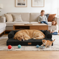 Lit pour chien en forme de U personnalisé, imperméable, en velours cristal, mousse orthopédique en forme d'œuf, canapé pour animaux de compagnie, fabrication OEM ODM