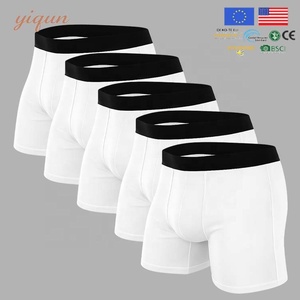 YiQun - Calzoncillos Bóxer de Algodón <span class=keywords><strong>Blanco</strong></span> para Hombre, Diseño Personalizado, MOQ Bajo, Alta Calidad, Venta al por Mayor - Product Image 1