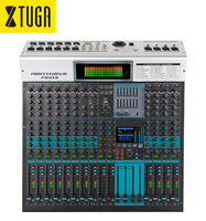 XTUGA MX-14S Mixeur audio professionnel 14 canaux avec double effets DSP 99, 3 sorties AUX et affichage du signal pour studio et scène