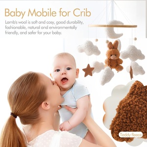 Hot Selling Wooden Felt Handcrafted Boho Style Macrame Hanging Baby <strong>Crib</strong> Mobile for Modern Nursery Room - Product Image 5