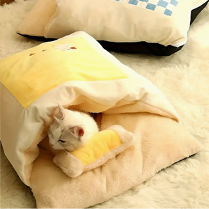 Sofá cama para rascar gatos, cama para dormir fuera de la puerta para gatos y perros, cojín Ramen para mascotas, ropa de cama de papel de hámster de estilo grande, dosel, camas elegantes - Product Image 2