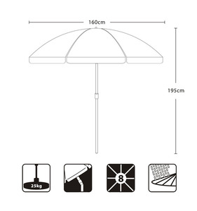 Sombrilla plegable personalizada para exteriores, sombrilla para jardín, playa, piscina, protección UV, gran patio - Product Image 6