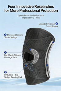 Protector de Rodilla Unisex para <span class=keywords><strong>Menisco</strong></span> y Ligamentos, Rodilleras Ajustables con Velcro, Transpirables, para Ciclismo y Running - Product Image 2