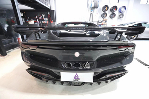 Aileron en fibre de carbone pour <span class=keywords><strong>Ferrari</strong></span> 296 GTB GTS, lèvre de séparateur avant en fibre de carbone, diffuseur - Product Image 3