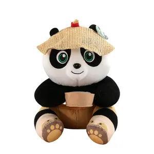 Оптовая продажа, новый дизайн, игрушки, реалистичные, милые, на заказ, недорогие китайские бамбуковые игрушки, плюшевые игрушки-панда