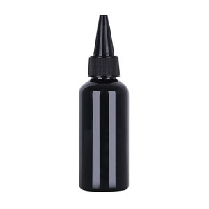 Flacon compte-gouttes en plastique noir anti-lumière pour gel à ongles, 100 ml, distributeur à pression avec embout pointu pour encre de peinture et emballage général - Product Image 2