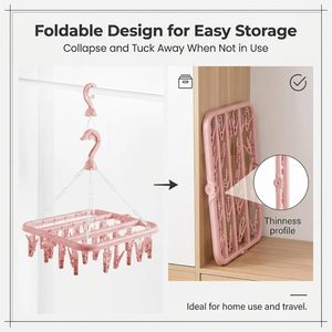 Hot Selling Petal Shape Multifunctional Plastic Sock Drying Hanger with 12pegs - Product Image 5