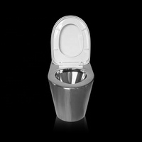 Usine en gros fournisseur chinois lavage une pièce pisser pot de toilette durable 304 316 toilette en acier inoxydable pour un usage marin