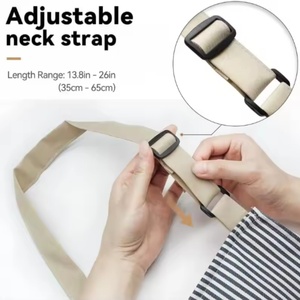 Tablier de Chef Réglable Rayé Blanc avec 2 Poches, Logo Personnalisé, Vêtement de Cuisine pour Hommes et Femmes, Utilisation en Restaurant - Product Image 6