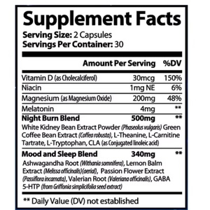 Cápsulas de Melatonina, Suplemento Natural para Dormir, Dosis para Adultos, Personalización de Fábrica OEM ODM, Vitamina Esencial para el Sueño - Product Image 3