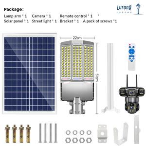 Lâmpada Solar com Câmera de Segurança <span class=keywords><strong>CCTV</strong></span> para Exterior, Controle por Aplicativo, Lente Tripla, Versão EUA, Câmera Solar 4G WiFi com Luz - Product Image 6