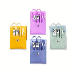 Juego de Cortaúñas Profesional Portátil Hr con Estuche de Viaje de Cuero, Kit de Limpieza de Uñas de Acero Inoxidable - Product Image 1