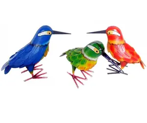 חיצוני מתכת קישוט פסל צלמית Kingfisher ציפור גן קישוטים
