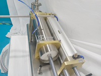 Machine de remplissage horizontale semi-automatique pneumatique en acier inoxydable de haute qualité pour liquides et pâtes, idéale pour les cosmétiques et les crèmes