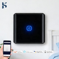 Interrupteur intelligent Google Home pour Tuya Zigbee 3.0, sans neutre, en verre trempé, 220 V, Royaume-Uni/UE, courant max. 16 A, application Smart Life