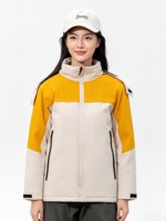 Veste à capuche imperméable coupe-vent chaude résistante au froid à coque rigide imprimée grande taille avec doublure en coton intégrée pour l'extérieur